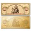 1/10 gram Gold Aurum Note - Santa Bucks, 24K