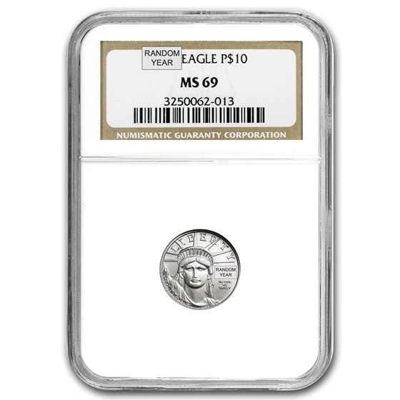 1/10 oz American Platinum Eagle MS-69 NGC (Random Year)