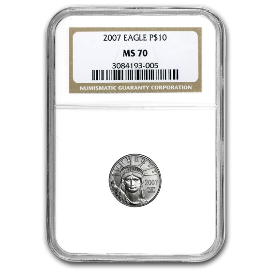 1/10 oz American Platinum Eagle MS-70 NGC (Random Year) 1/10 oz American Platinum Eagle MS-70 NGC (Random Year)
