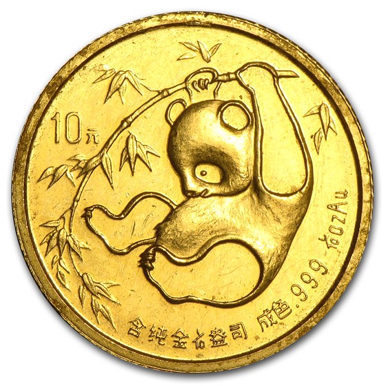 1/10 oz Gold Chinese Panda BU (Abrasions) 1/10 oz Gold Chinese Panda BU (Abrasions)