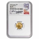 1/10 oz Gold Eagle MS-70 NGC (ER/FR, Random Year/Signature)