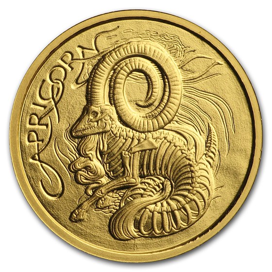1/10 oz Gold Proof Round - Zodiac Skull Series (Capricorn) 1/10 oz Gold Proof Round - Zodiac Skull Series (Capricorn)