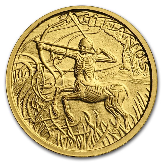 1/10 oz Gold Proof Round - Zodiac Skull Series (Sagittarius) 1/10 oz Gold Proof Round - Zodiac Skull Series (Sagittarius)