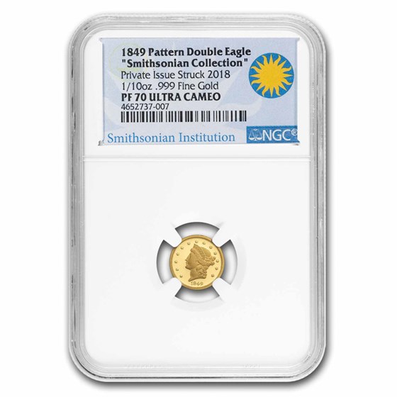 1/10 oz Gold Round - 1849 Pattern Double Eagle PF-70 NGC 1/10 oz Gold Round - 1849 Pattern Double Eagle PF-70 NGC
