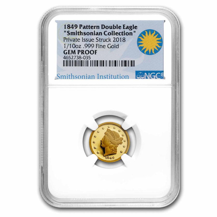 Buy 1/10 oz Gold Round - 1849 Pattern Double Eagle Proof NGC | APMEX