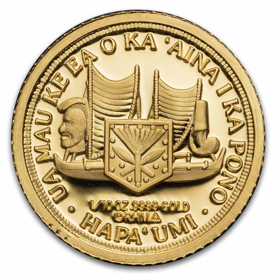 1/10 oz Gold Round - 1993 Hawaiian Proof Gold