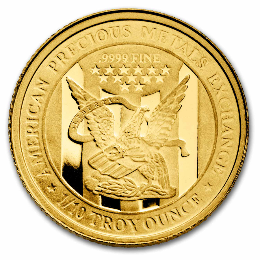 APMEX 10オンス 2個  622g  残り4個のみです。 1/10 oz Gold Round - APMEX (In TEP Package)-Pre-Sale | eBay