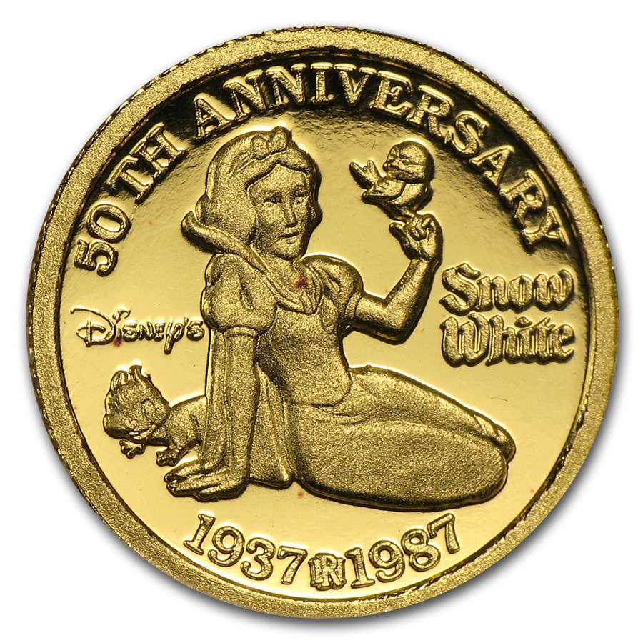 1/10 oz Gold Round - Disney Snow White 50th Anniv (Snow White)