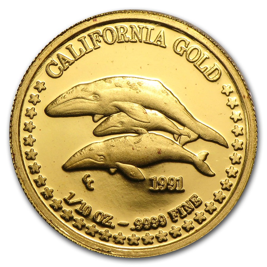 1/10 oz Gold Round - Great Seal of California