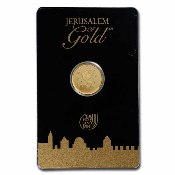 1/10 oz Gold Round - Holy Land Mint Dove of Peace (2023,In Assay)