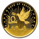 1/10 oz Gold Round - Holy Land Mint Dove of Peace (2024,10th Ann)