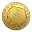 1/10 oz Gold Round - Incuse Indian