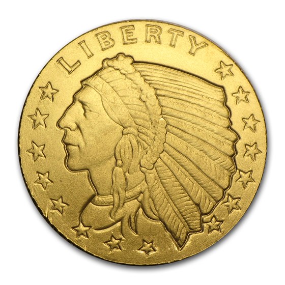 1/10 oz Gold Round - Incuse Indian 1/10 oz Gold Round - Incuse Indian