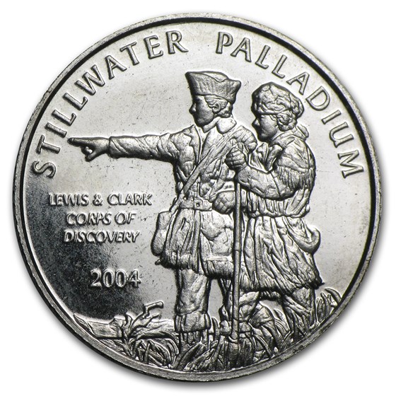 1/10 oz Palladium Round - Johnson Matthey Lewis & Clark (Single) 1/10 oz Palladium Round - Johnson Matthey Lewis & Clark (Single)