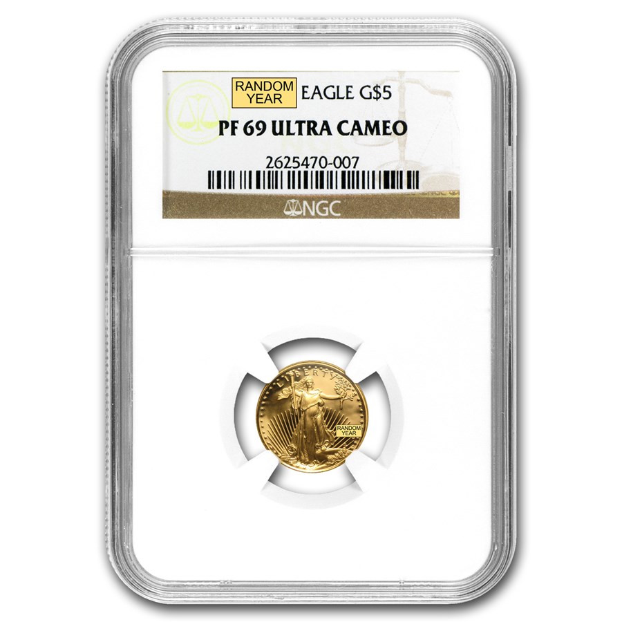 1/10 oz Proof American Gold Eagle PF-69 NGC (Random Year)