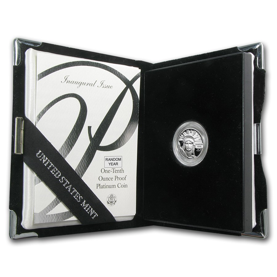 1/10 oz Proof American Platinum Eagle (Random Year, w/Box & COA)