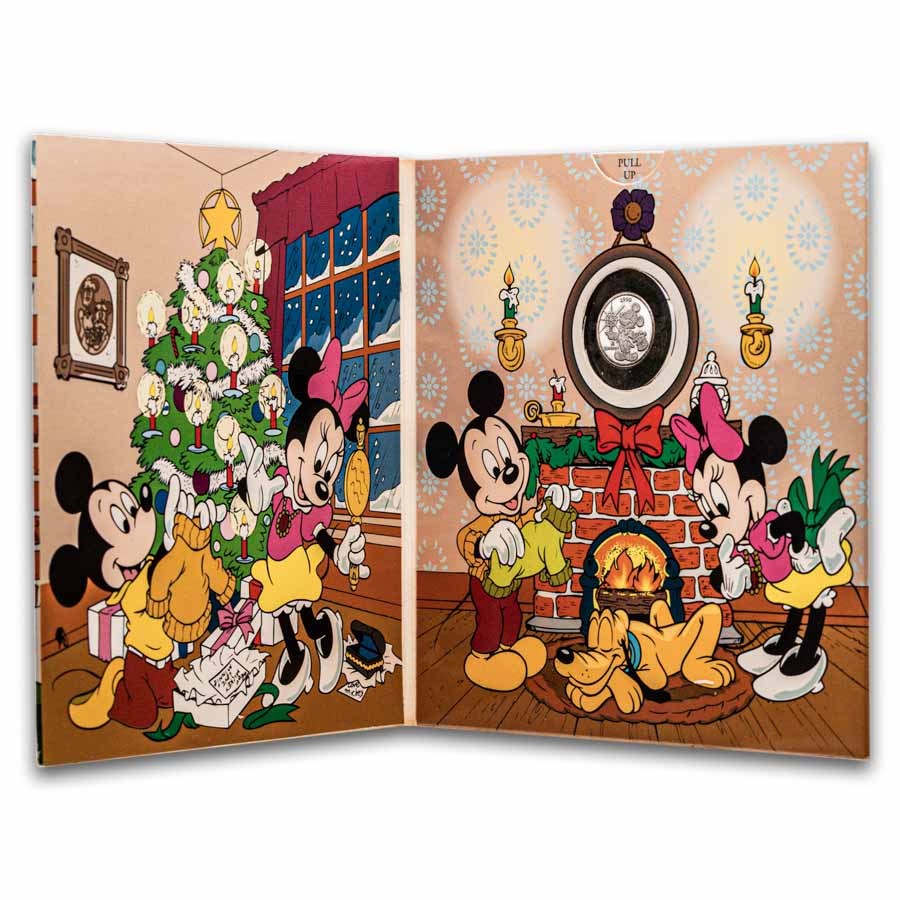 1/10 oz Silver Round - 1990 Mickey's Holiday Treasures (Rarities)