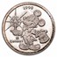 1/10 oz Silver Round - 1990 Mickey's Holiday Treasures (Rarities)