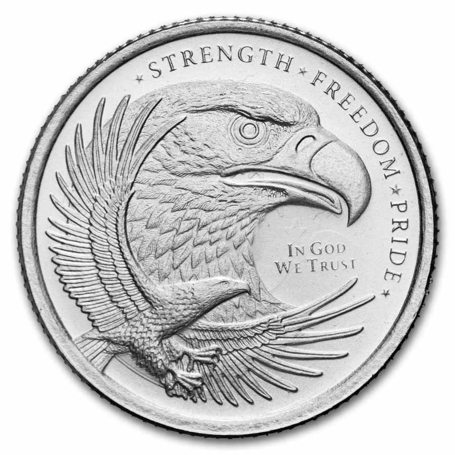1/10 oz Silver Round - Eagle (Strength, Freedom, & Pride)