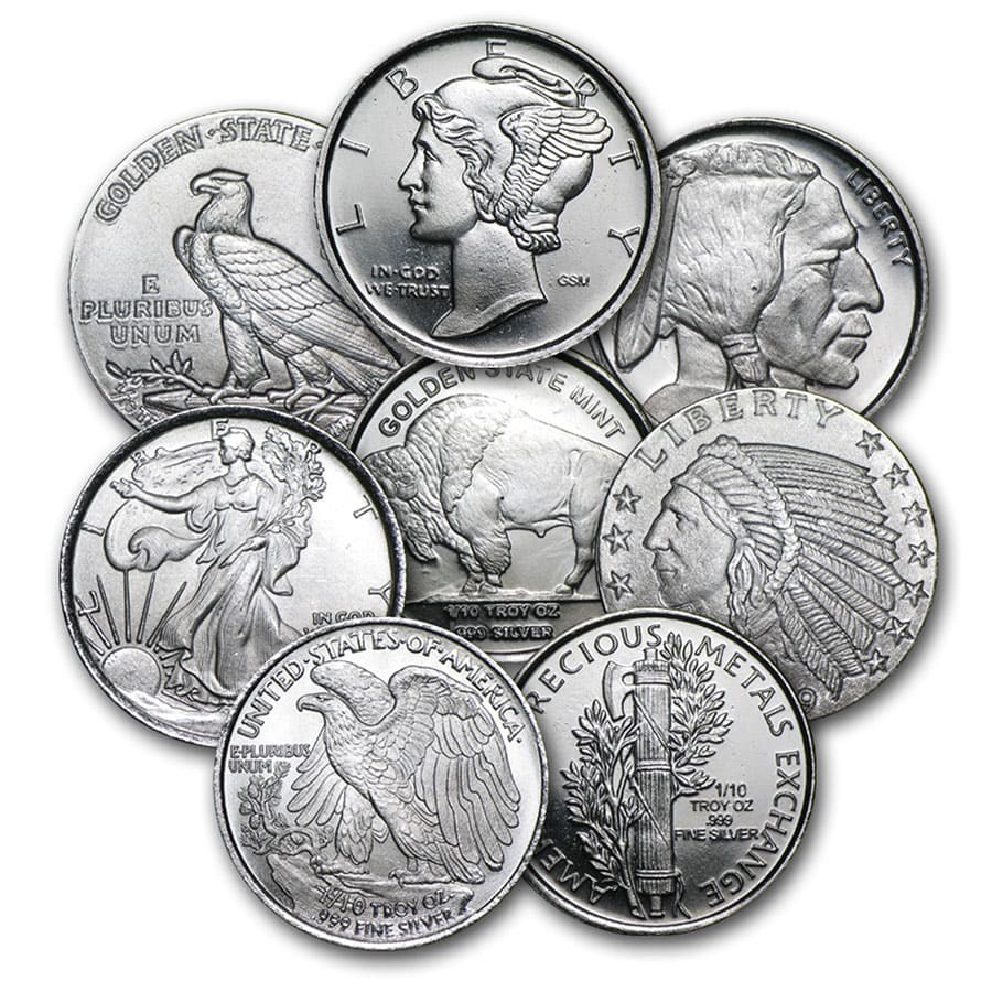 Silver Rounds Collection Book Buy 1/10 oz Silver Round - Secondary Market | APMEX