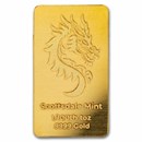 1/100 oz Gold Bar - Cowboy - Scottsdale Mint