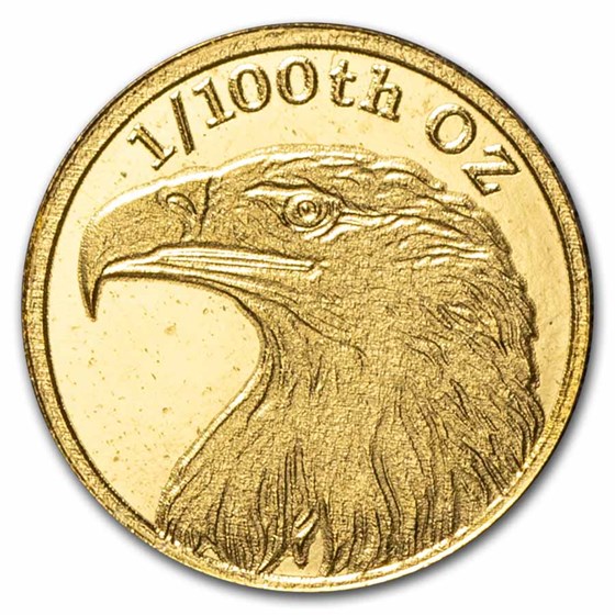 1/100 oz Gold Round: American Bald Eagle - MPM 1/100 oz Gold Round: American Bald Eagle - MPM