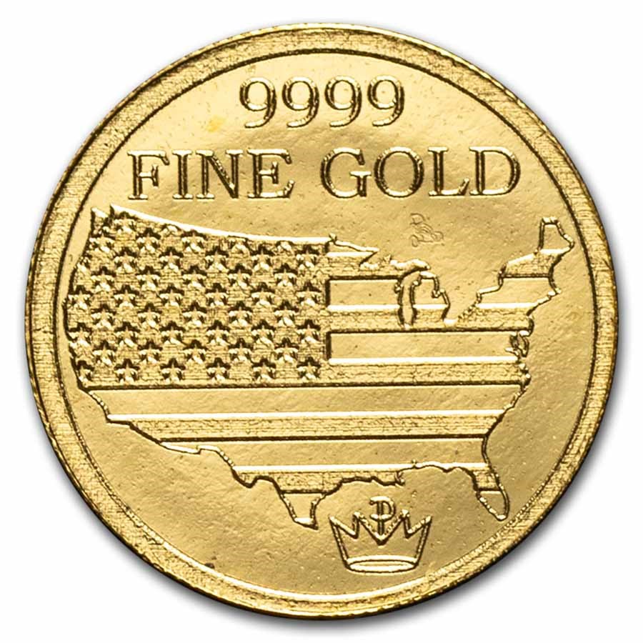 1/100 oz Gold Round: American Bald Eagle - MPM