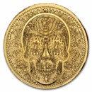 1/100 oz Gold Round: Day of the Dead Rose Skull Special Ed. - MPM