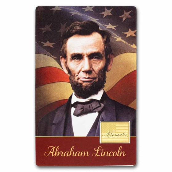 1/1000 oz Gold Bar - Abraham Lincoln (Coin Card, In Assay)