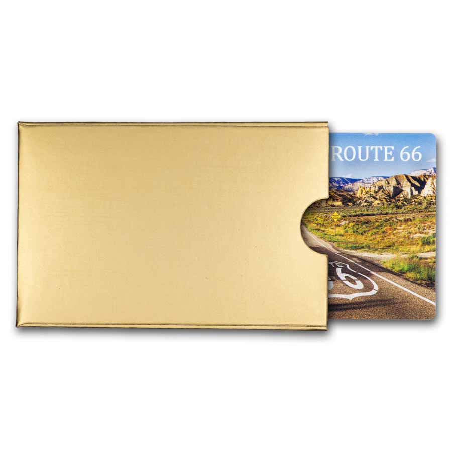 Buy 1/1000 oz Gold Route 66 Coin Card Bar | APMEX