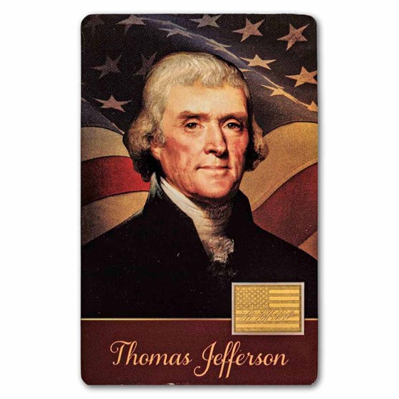 1/1000 oz Gold Bar - Thomas Jefferson (In Assay)