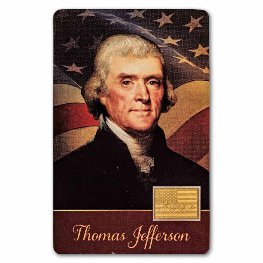1/1000 oz Gold Bar - Thomas Jefferson (In Assay)