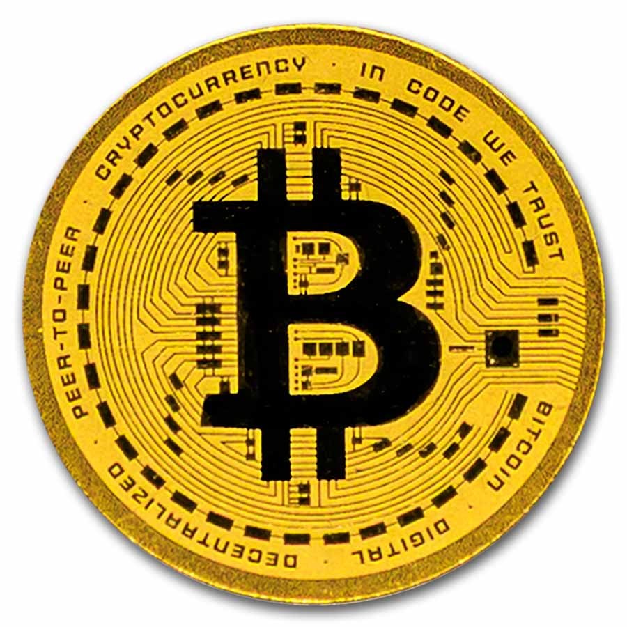 1/1000 oz Gold Round - Bitcoin (Gift Box, In Assay)