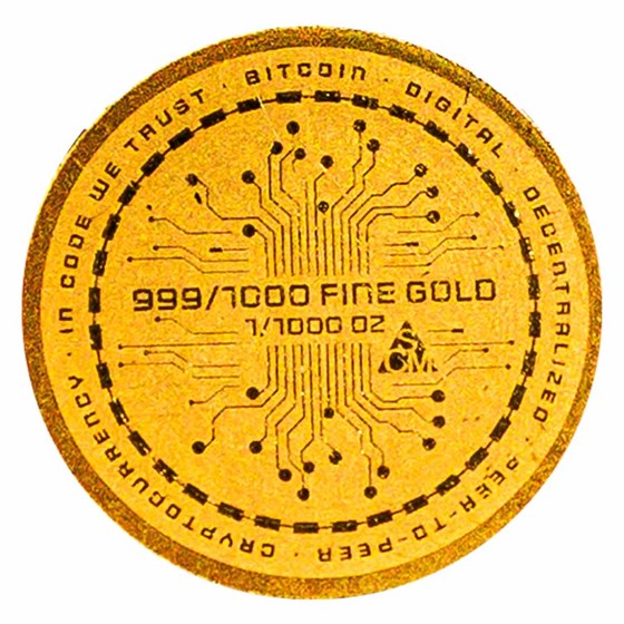 Buy 1/1000 oz Gold Bitcoin Round (Gift Box, In Assay) APMEX