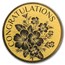 1/1000 oz Gold Round - Congratulations Blume (In Assay)