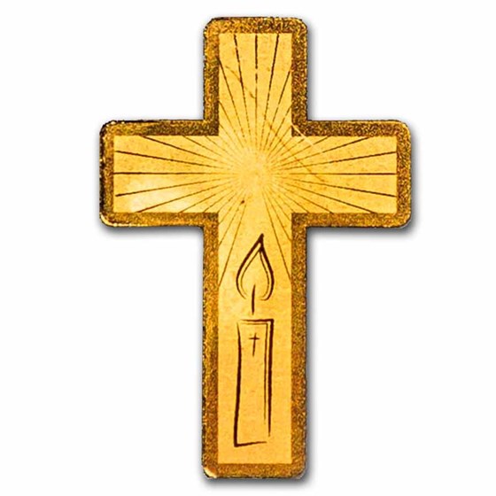 Buy 1/1000 oz Gold Shaped Cross (In Assay) APMEX