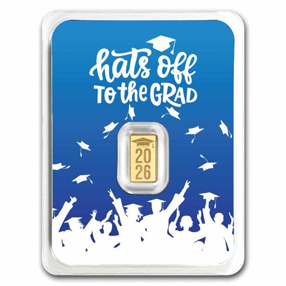 1/2 gram Gold Bar - 2026 Graduation (Cap Toss In TEP)