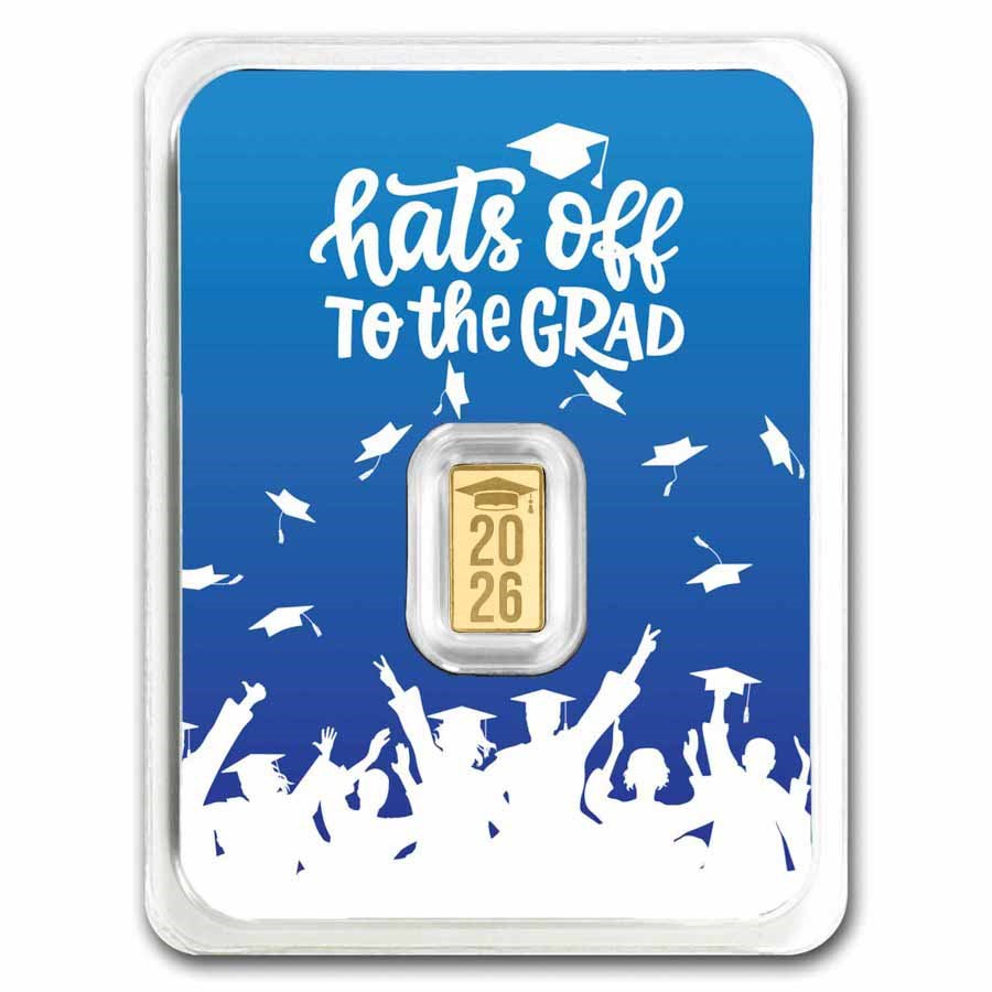 1/2 gram Gold Bar - 2026 Graduation (Cap Toss In TEP)