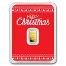 1/2 gram Gold Bar - APMEX (w/Red Merry Christmas Card, In TEP)