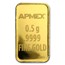 1/2 gram Gold Bar - APMEX (w/Snowflake Card, In TEP)