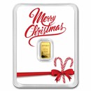 1/2 gram Gold Bar - APMEX (w/White Merry Christmas Card, In TEP)