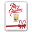 1/2 gram Gold Bar - APMEX (w/White Merry Christmas Card, In TEP)