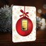1/2 gram Gold Bar - Candy Cane (w/Red Ornament Card, In TEP)