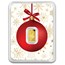 1/2 gram Gold Bar - Candy Cane (w/Red Ornament Card, In TEP)