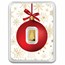 1/2 gram Gold Bar - Christmas Tree (w/Red Ornament Card, In TEP)