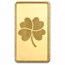 1/2 gram Gold Bar - Half Gram of Luck (Green Lucky Clover Card)