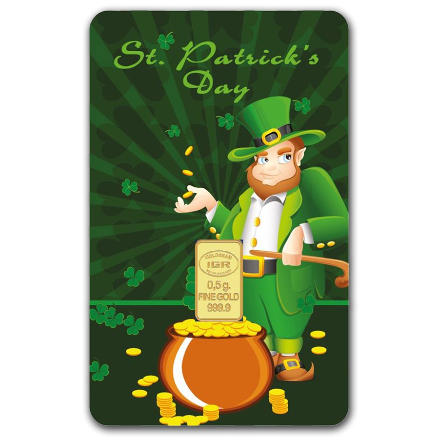 1/2 gram Gold Bar - Istanbul Gold Refinery (St. Patrick's Day)