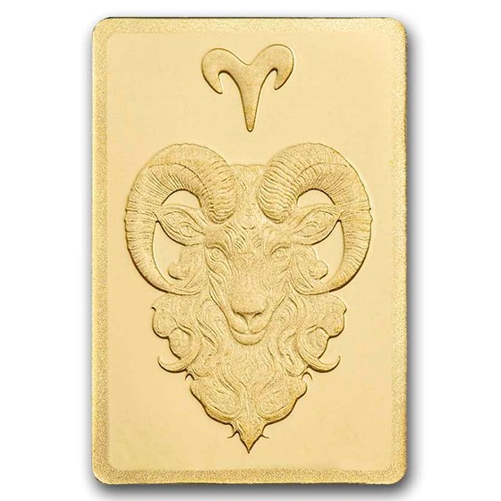 1/2 gram Gold Bar - PAMP Suisse Zodiacs: Aries