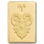 1/2 gram Gold Bar - PAMP Suisse Zodiacs: Aries