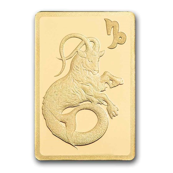 1/2 gram Gold Bar - PAMP Suisse Zodiacs: Capricorn